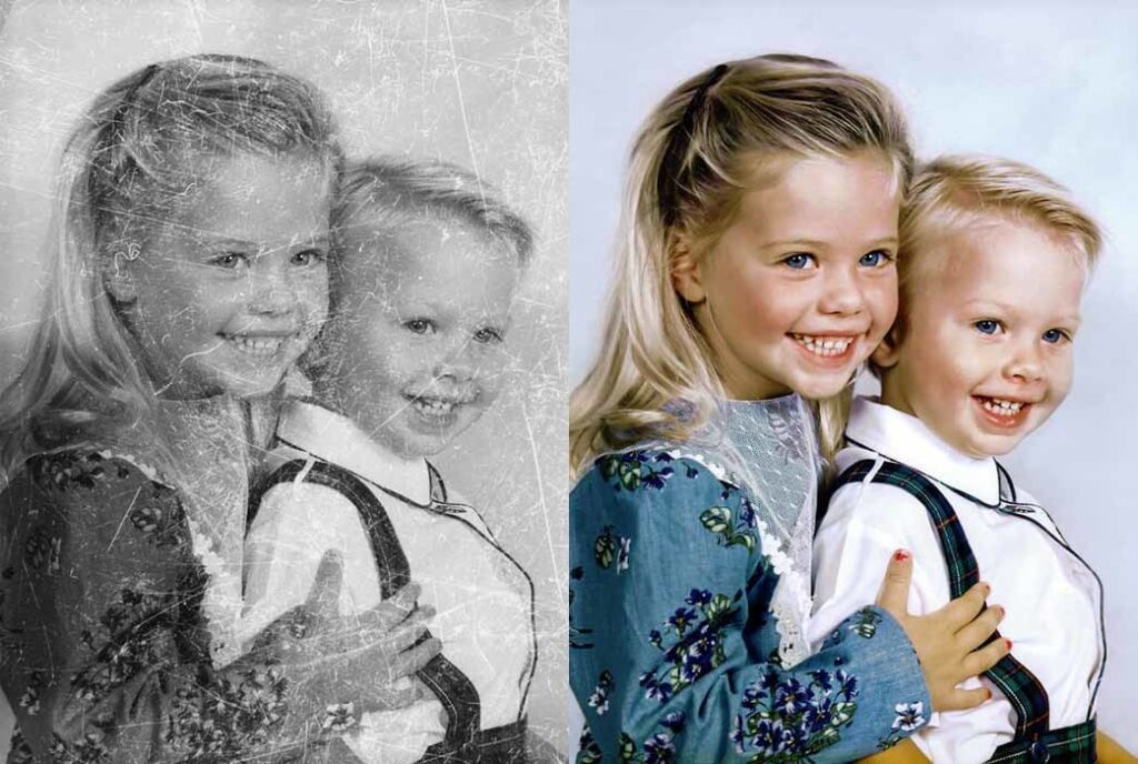 Extreem Beschadigde Kinderfoto – voor & na