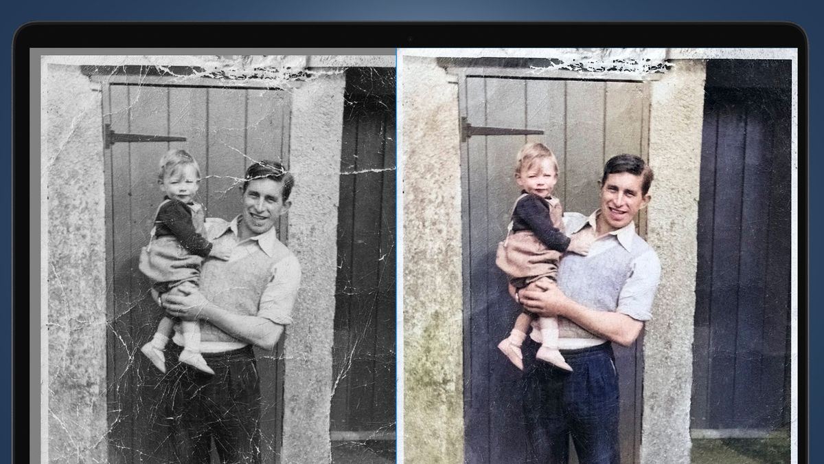 Zwaar Gekraste Familiefoto – voor & na